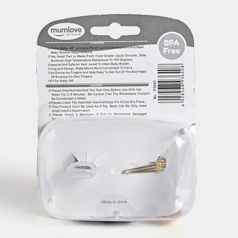 Baby Pacifier flat Head i love DAD and MOM