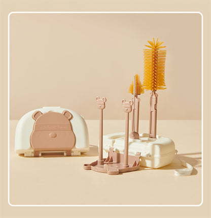 Baby feeder brush 8 pieces with feeder stand Federal wash liquid bottle premium quality