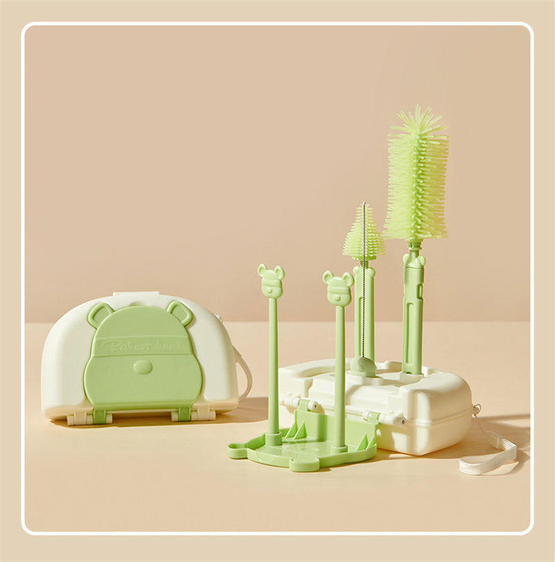 Baby feeder brush 8 pieces with feeder stand Federal wash liquid bottle premium quality