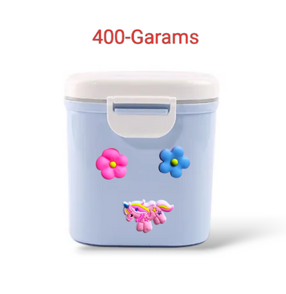 Milk powder container 400 gram capacity 3 colour available
