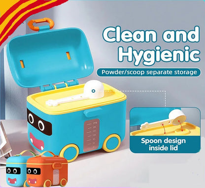 180G Capacity Portable Milk Powder Formula Dispenser Food Container Storage Feeding Boxes for Baby Kids Toddler Grid Baby Food Storage Box
