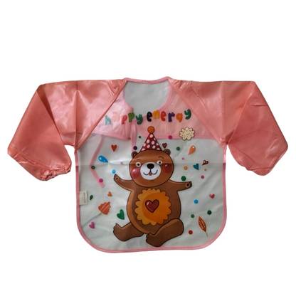 Sleeved Washable Waterproof Bib Apron for Babies & Kids.Full Sleeve Apron 1y 4y .