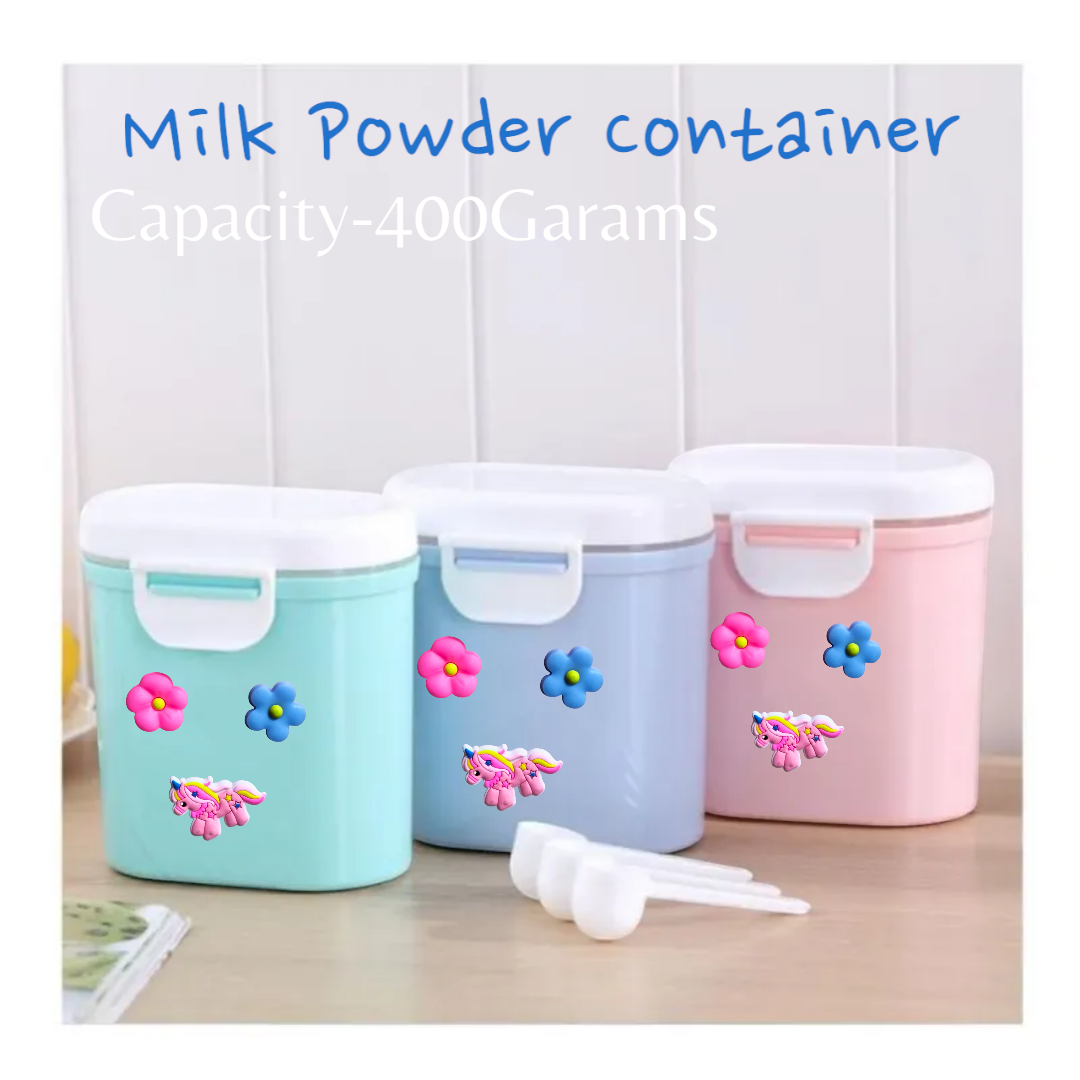 Milk powder container 400 gram capacity 3 colour available