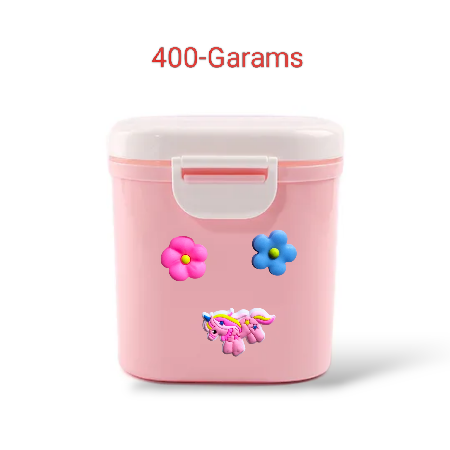 Milk powder container 400 gram capacity 3 colour available